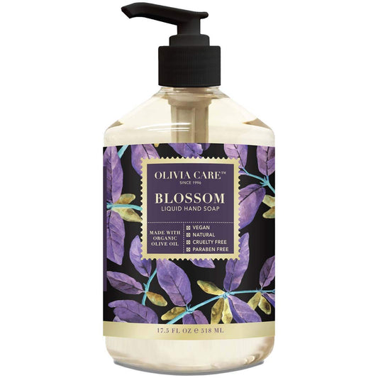 Olivia Care Liquid Hand Soap Blossom & Essential Oils. All Natural - Cleansing, Germ-Fighting, Moisturize Hand Wash for Kitchen & Bathroom - Gentle Beauty & Personal Care Olivia Care