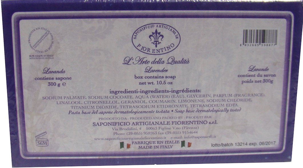 Lavender Lavanda Scented Bath Soap 10.5 Ounce Bar Beauty & Personal Care Saponificio Artiginale Fiorentino