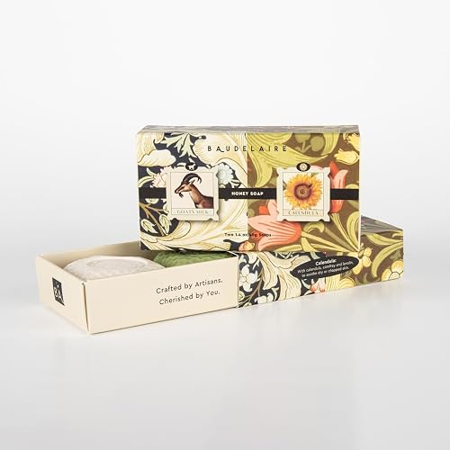 Baudelaire Goats Milk and Calendula Honey Soap, 1.4-ounce, For Everyday Use, Bathroom Use, Skin Care, Made in France Beauty & Personal Care Baudelaire