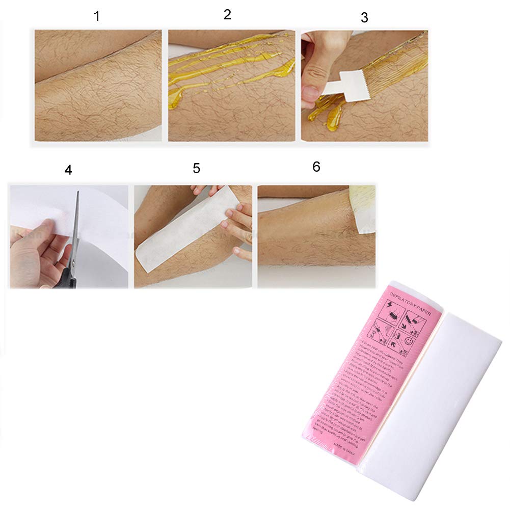 BlingKingdom 100pcs Paper Wax Waxing Strips for Arms Legs Lip Eyebrow Oxter of Women and Men Beauty and Personal Care BlingKingdom
