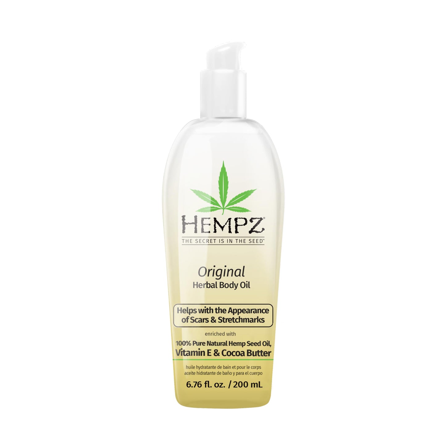 Hempz Original Floral Banana Hydrating Body Oil for Scars & Stretchmarks - Moisturizing Vitamin Rich Hempseed Formula for Restoring Damaged or Beauty & Personal Care Hempz