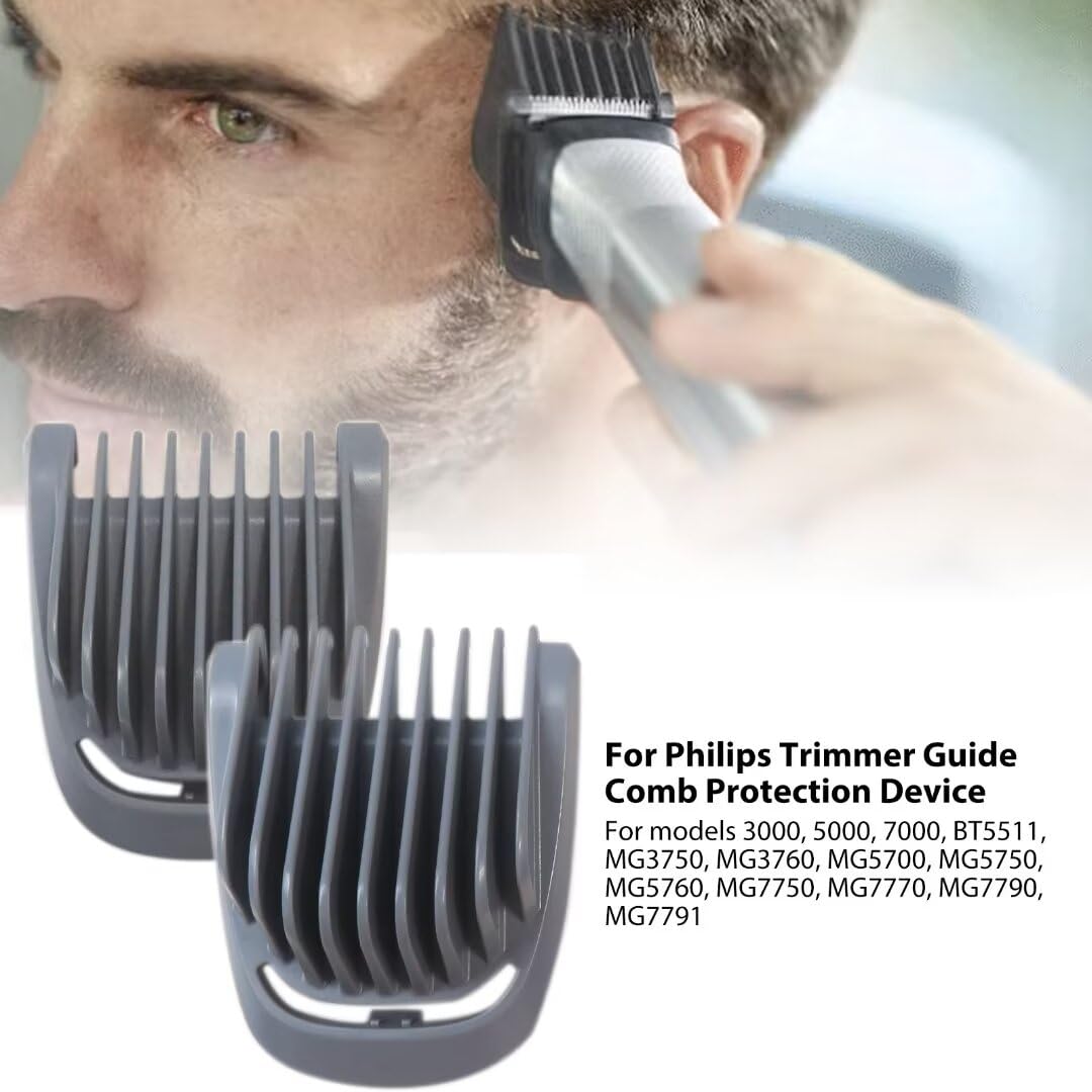 LUSH BUBBLE 1mm + 2mm Multigroom Trimmer Beard Stubble Guide Combs Guards Fits for Philips Norelco Series 3000, 5000, 7000, BT5511 NEW Beauty and Personal Care LUSH BUBBLE