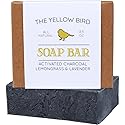 The Yellow Bird Natural Charcoal Soap Bar for Face, Body, Acne, and Sensitive Skin. Handmade with Organic Ingredients & Essential Oils Beauty & Personal Care The Yellow Bird