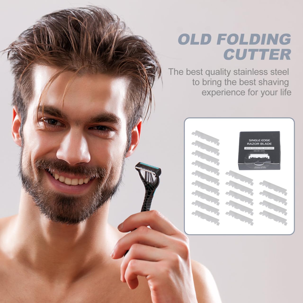 FOMIYES Stainless Steel Single Edge Razor Blades for Men Portable Face Razor for Beard Trimming Ideal for Barbers and Home Use 100 Pack Beauty and Personal Care FOMIYES