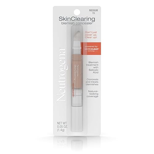 Neutrogena SkinClearing Blemish Concealer Face Makeup with Salicylic Acid Acne Medicine, Non-Comedogenic and Oil-Free Concealer Helps Cover, Treat Beauty & Personal Care Neutrogena