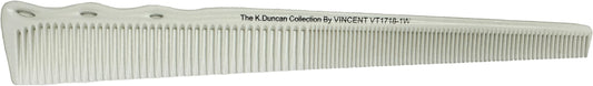 Ceramic White Narrow Tappering Comb 7"