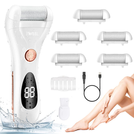 Rechargeable Electric Callus Remover Foot File – Waterproof Pedicure Tool for Cracked Heels, Dead Skin & Smooth, Soft Feet Beauty & Personal Care IWEEL