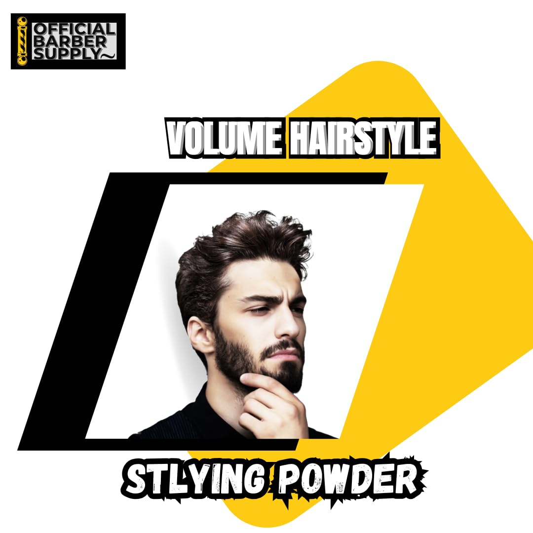 OFFICIAL BARBER SUPPLY Styling Powder for Men - Volumizing, Texturizing, & High Hold Hair Powder - Matte Finish, Lightweight, Easy to Apply, No Greasy Beauty & Personal Care OFFICIAL BARBER SUPPLY