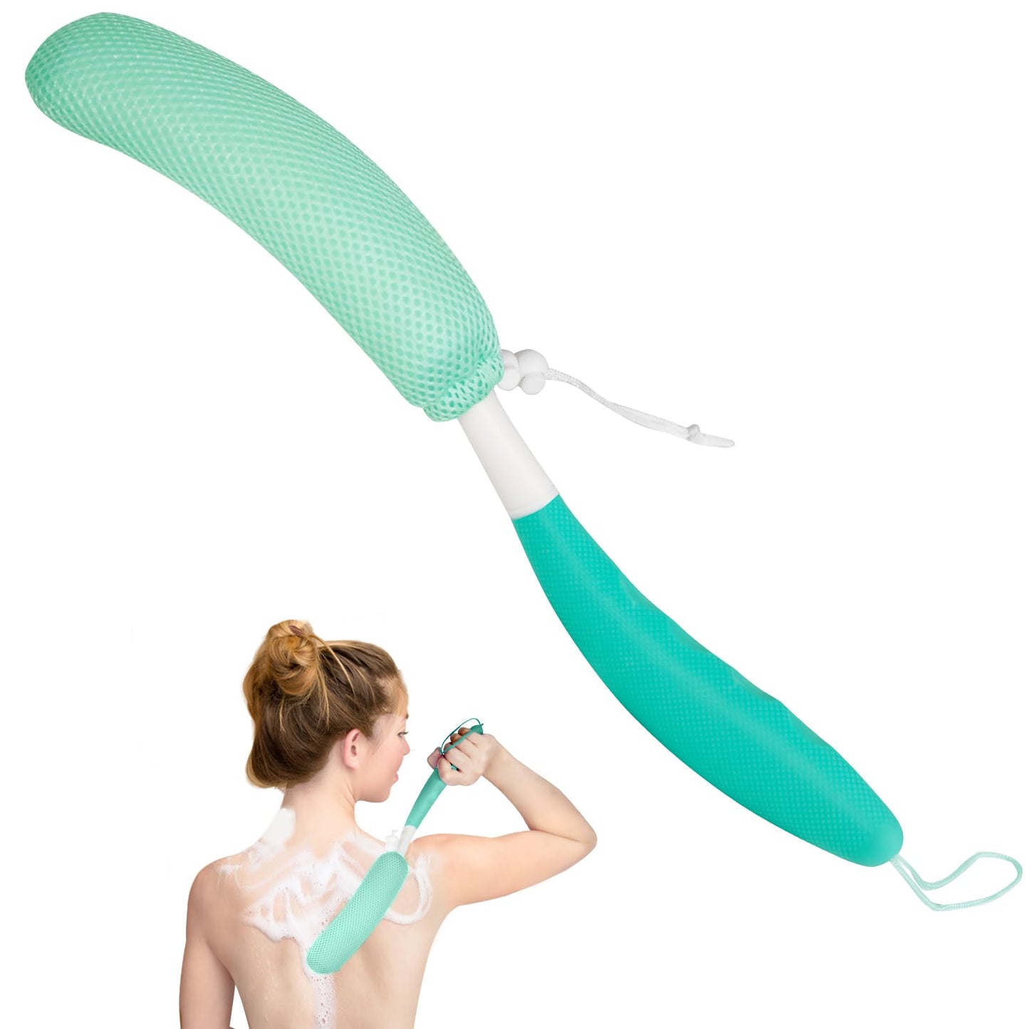 Leetye Mei Long Handle Bath Brush Back Scrubber for Use in Shower,Dual-Sided Non Slip Shower Scrubber for Cleaning Body?Exfoliator Wet or Dry Brushing Beauty & Personal Care Leetye Mei