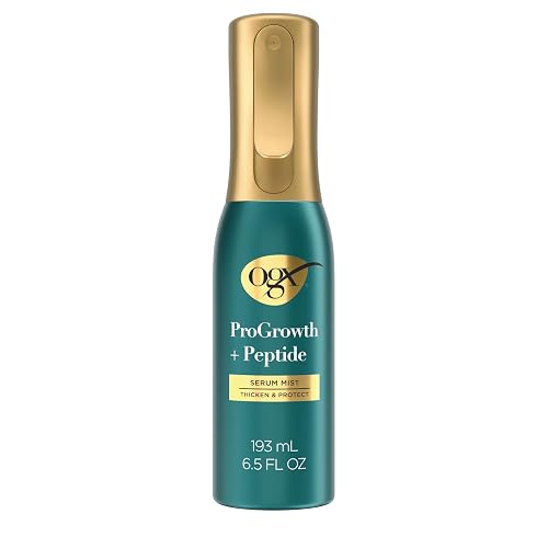 OGX ProGrowth + Peptide Serum Mist, Heat Protectant Spray Instantly Thickens Hair Root to Tip While Protecting from Breakage for Visibly Thicker Beauty & Personal Care OGX