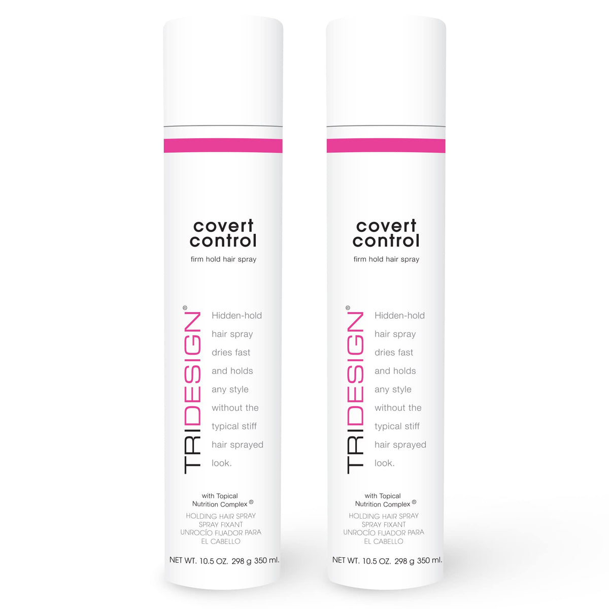 TRI Design Covert Control - Fast-Drying Hairspray for Women & Men, Aerosol Strong Hold Setting Spray, Hair Products, 2 Pack of 10.5 Oz Beauty & Personal Care TRIDESIGN