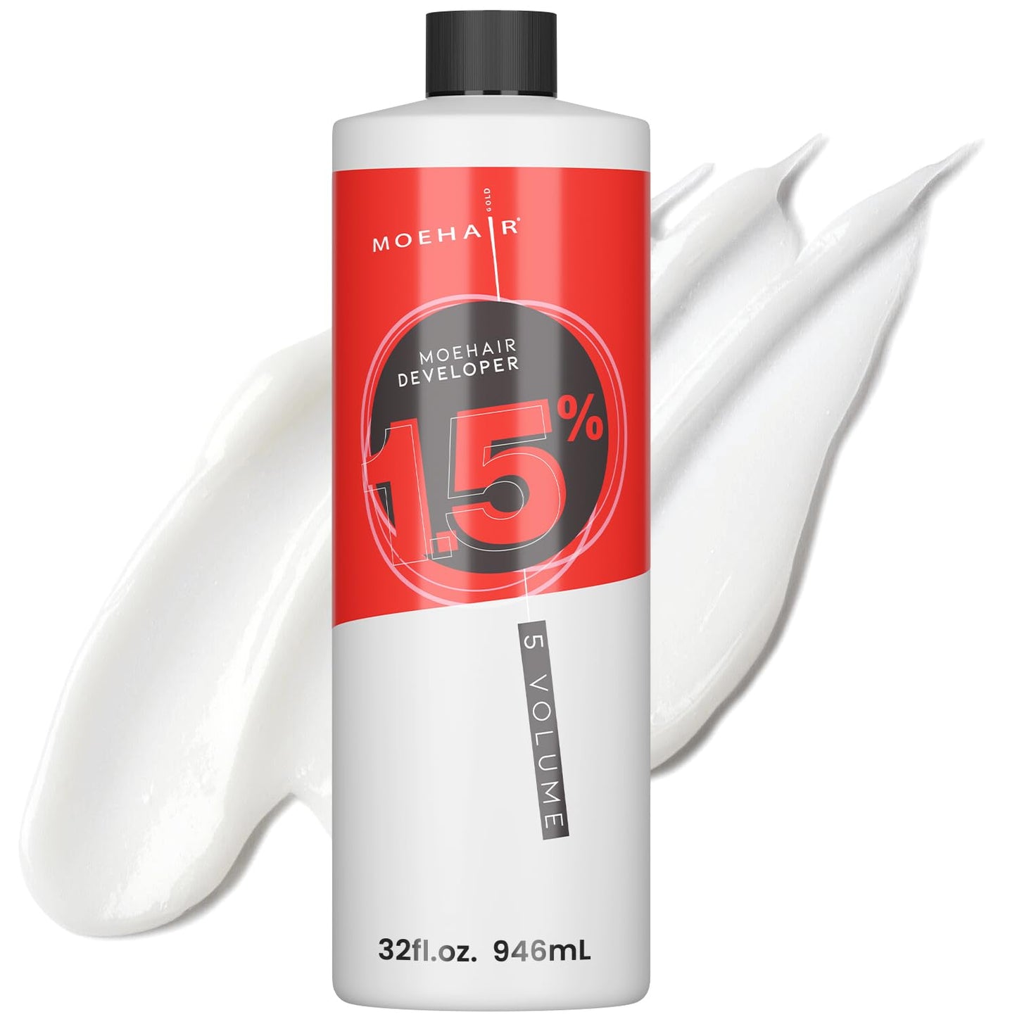 MOEHAIR Hair Color Developer 1.5% Hydrogen Peroxide | 5 Volume Creme Developer for Coloring and Bleaching | Paraben-free | Professional-Grade Hair Beauty & Personal Care MOEHAIR