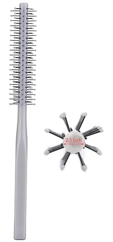 PERFEHAIR Small Mini Plastic Round Hair Styling Brush with Nylon Bristle for Short Hair Blow Drying, 1 Inch Diameter Barrel Beauty & Personal Care PERFEHAIR