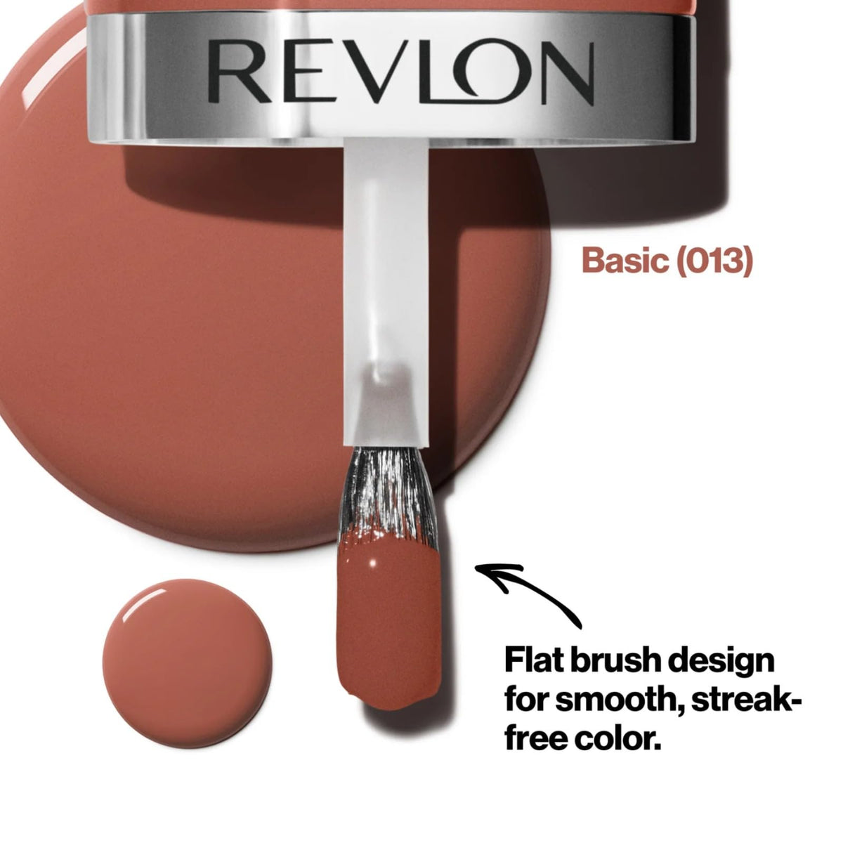 REVLON Ultra HD Snap Nail Color, Natural Rich Glossy Polish, 100% Vegan Formula, No Base or Top Coat Needed, 013 Basic, 0.27 fl oz Beauty & Personal Care REVLON
