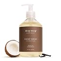 Deep Steep Liquid Hand Wash, Vanilla Coconut, 17.6 oz - Moisturizing Cleanser with Olive Oil, Aloe Vera, Glycerin & Hyaluronic Acid - Vegan, Clean Beauty & Personal Care Deep Steep