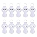 10pcs Sublimation Blanks Chapstick Holder Keychains Bulk Lipstick Holder Keychains Chapstick Keyring Holder (White) Beauty & Personal Care WACAR
