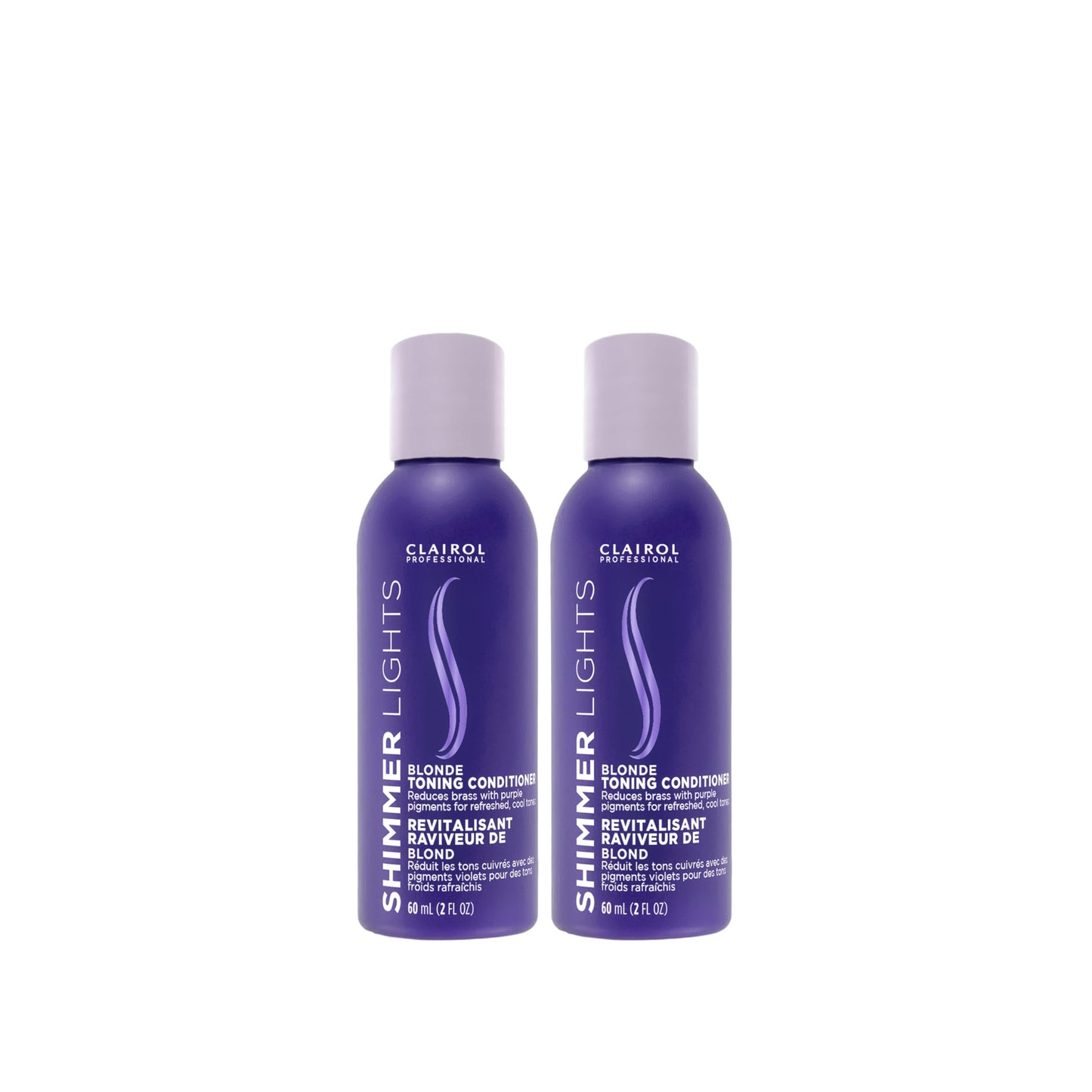 Clairol Professional Shimmer Lights Purple Conditioner, 2 fl. Oz *Travel Size Neutralizes Brass & Yellow Tones For Blonde, Silver, Gray & Highlighted Beauty and Personal Care Clairol Professional Default Title