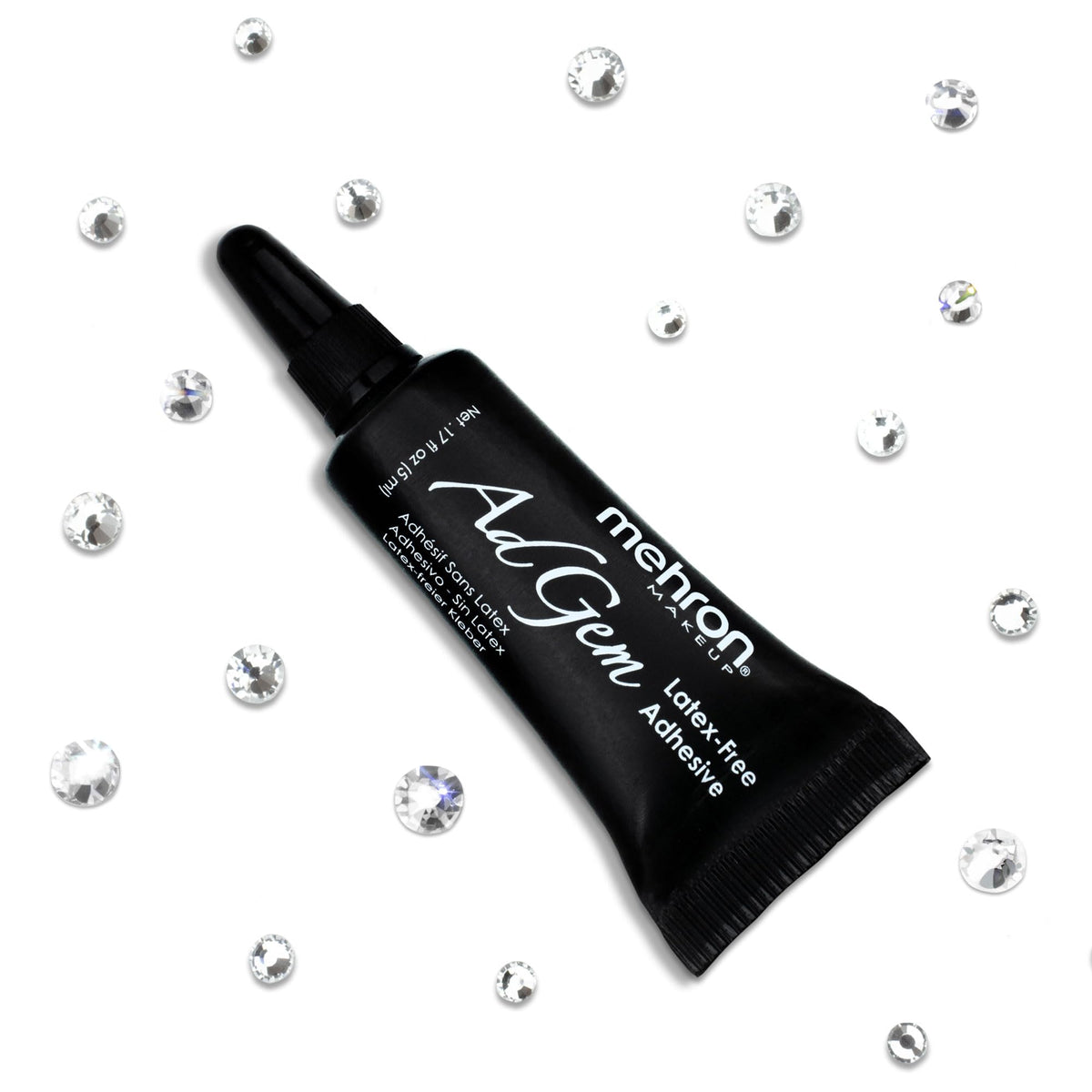 Mehron Makeup AdGem Adhesive | Rhinestone Glue | Latex-Free Eyelash Glue | Body Adhesive .17 fl oz (5 ml)