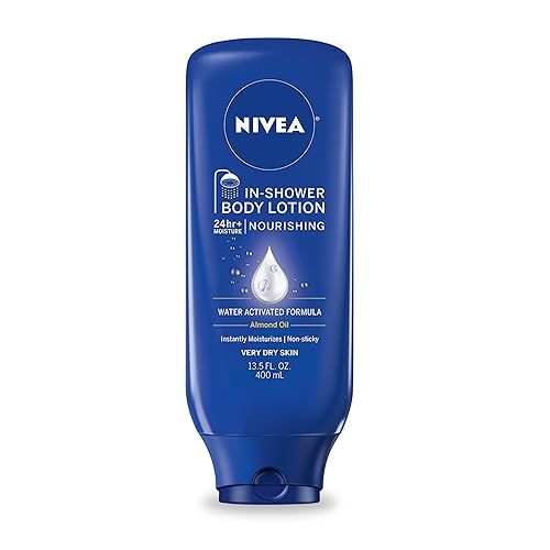 NIVEA Nourishing In Shower Lotion, Water Activated In Shower Moisturizer for Dry to Very Dry Skin, 13.5 FL OZ Bottle Beauty & Personal Care NIVEA