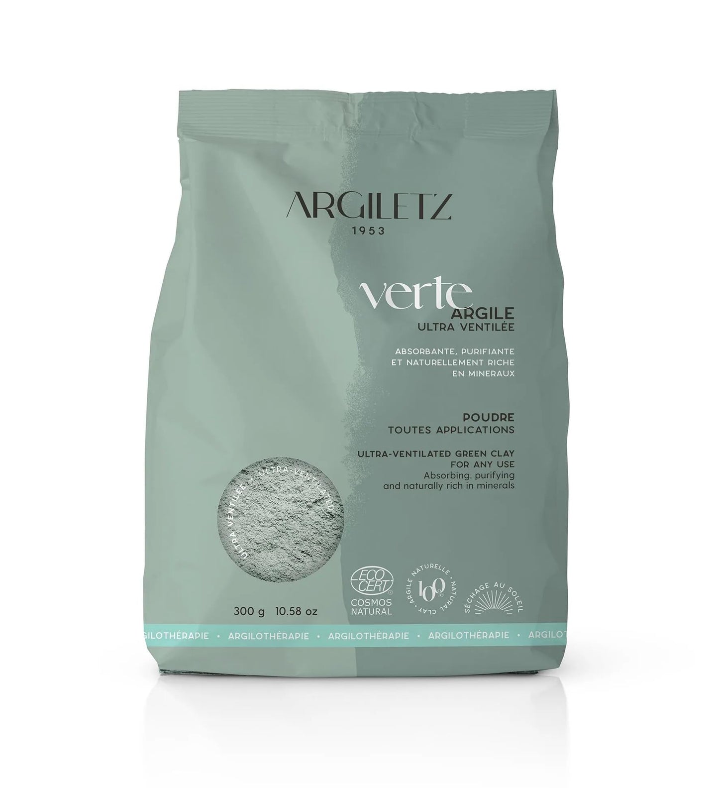 Argiletz Laboratoires French Green Clay | Ultra-Ventilated | Sourced and Produced in France | 300g/10.5 oz Beauty & Personal Care Argiletz