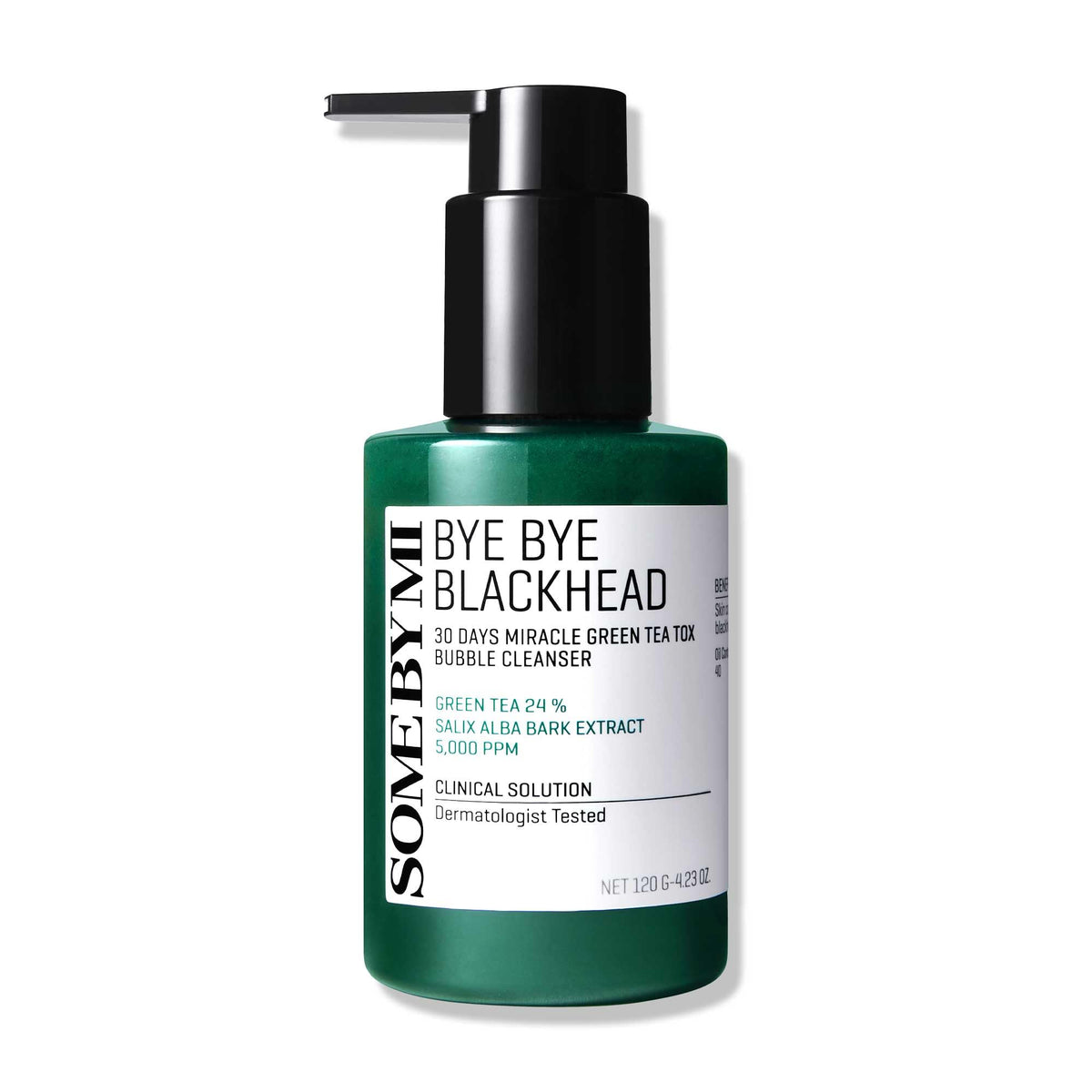 SOME BY MI Bye Bye Blackhead 30 Days Miracle Green Tea Tox Bubble Cleanser - 4.23oz, 120g - Korean Face Wash & Bubble Face Mask - Daily Beauty & Personal Care SOME BY MI