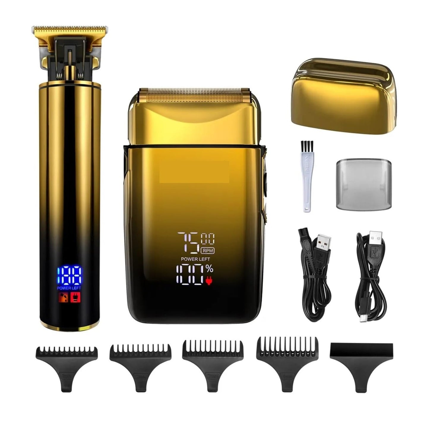 Razors Trimmer 2-in-1 Hair Trimmer & Men's Foil Shaver Electric Razor Barber Haircut Kit Mens Beard Trimmer Beauty and Personal Care EWKYLSEM