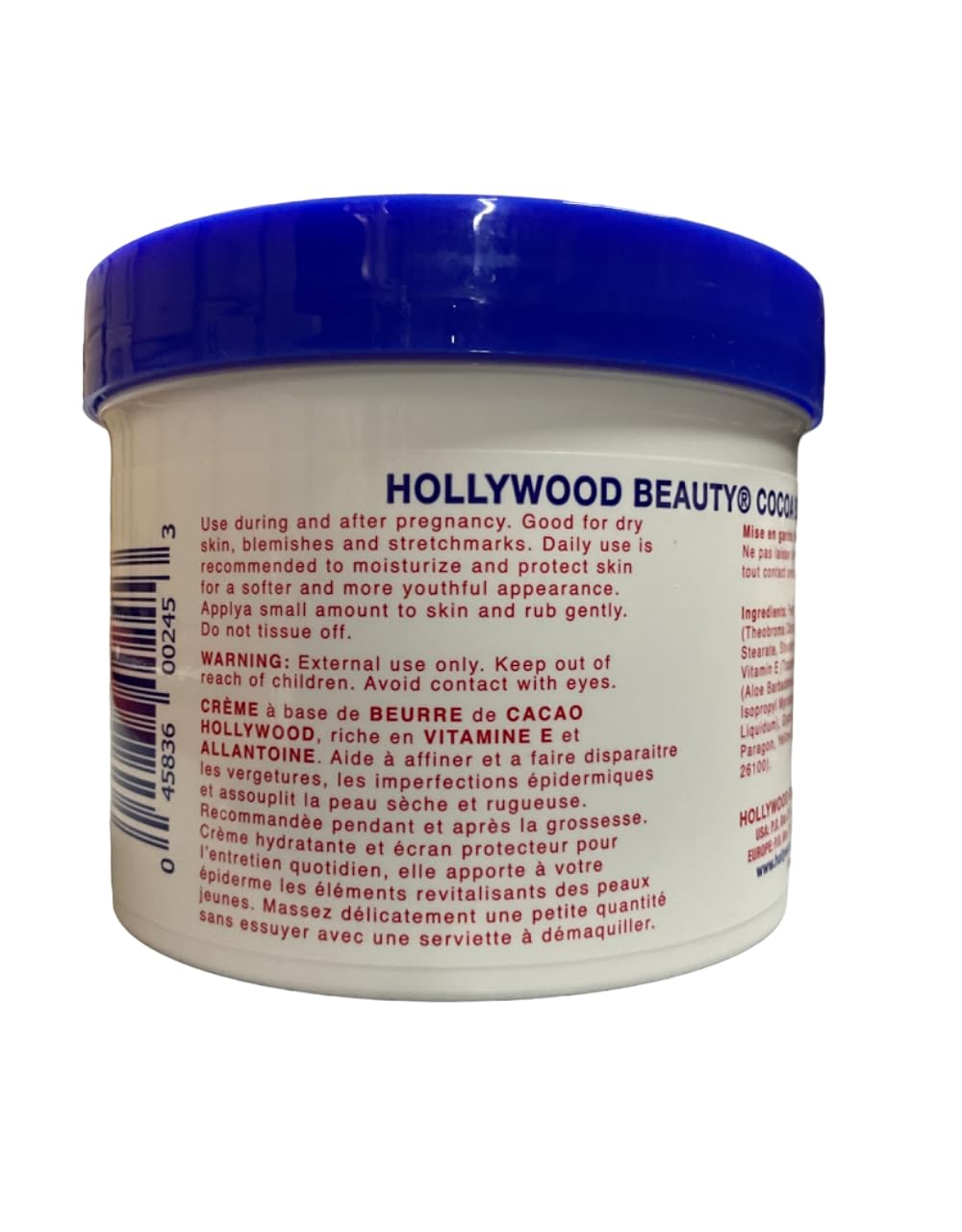 Hollywood Beauty Skin Creme Cocoa Butter, 25 oz (Pack of 5) Beauty & Personal Care Hollywood Beauty