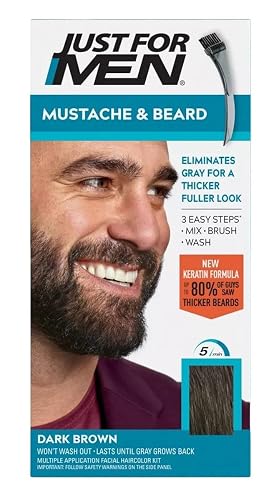 Just For Men Mustache & Beard #M-45 Dark Brown (Pack of 6) Beauty & Personal Care Just for Men
