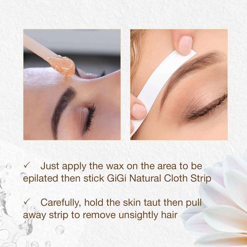GiGi Waxing Strips for Hair Waxing/Hair Removal, Petite Cloth Strips - 100 Strips Beauty and Personal Care GIGI