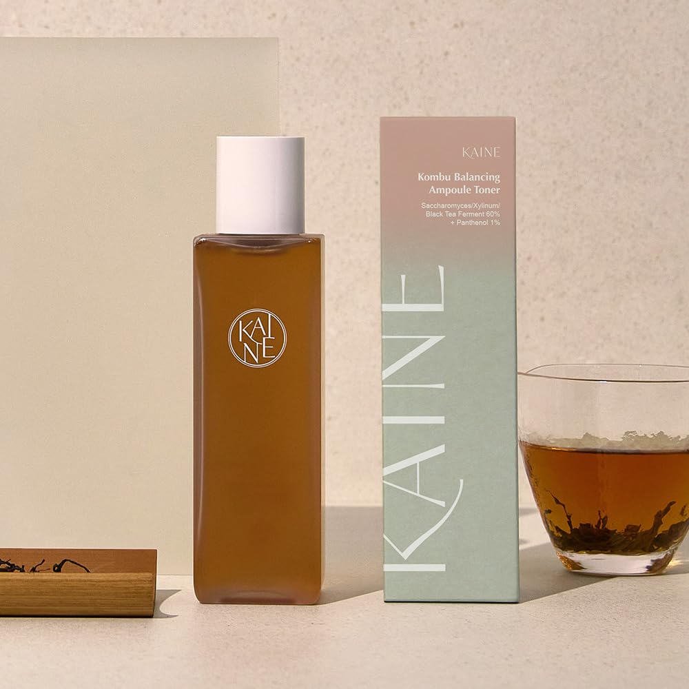 KAINE Kombu Balancing Ampoule Toner for Glass Skin, Deep Hydration & Skin Barrier Strengthening with 1% Panthenol and 60% Fermented Kombu, Korean Skin Beauty & Personal Care KAINE