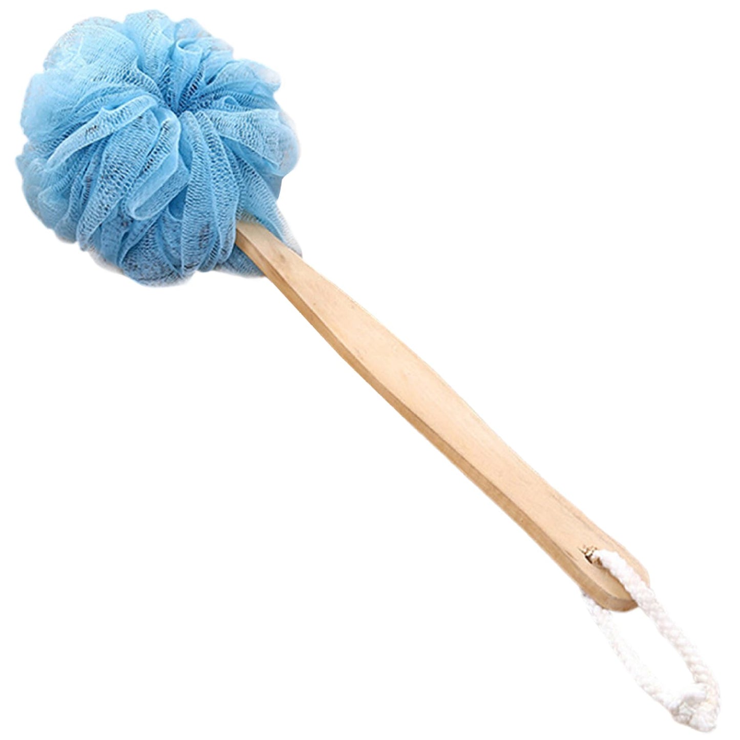 Loofah with Handle Back Scrubber for Shower Wooden Long Handle Shower Loofah Soft Nylon Mesh Shower Brush Bath Sponges for Body Exfoliating Beauty and Personal Care Xoeryoy