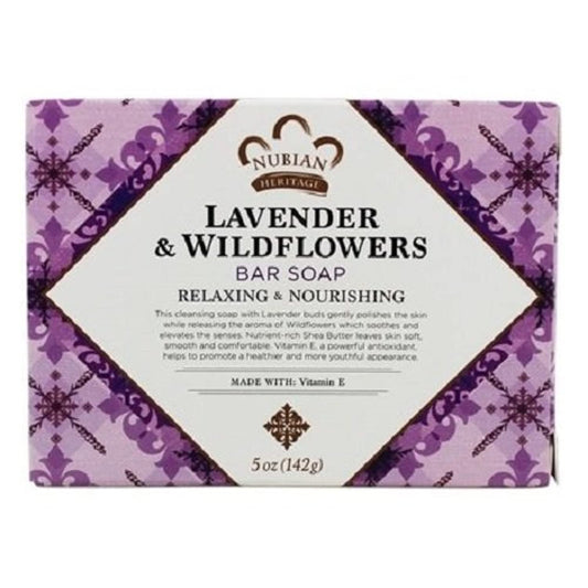 Nubian Heritage Soap Bar, Lavender and Wildflower, 5 Ounce Beauty & Personal Care Nubian Heritage
