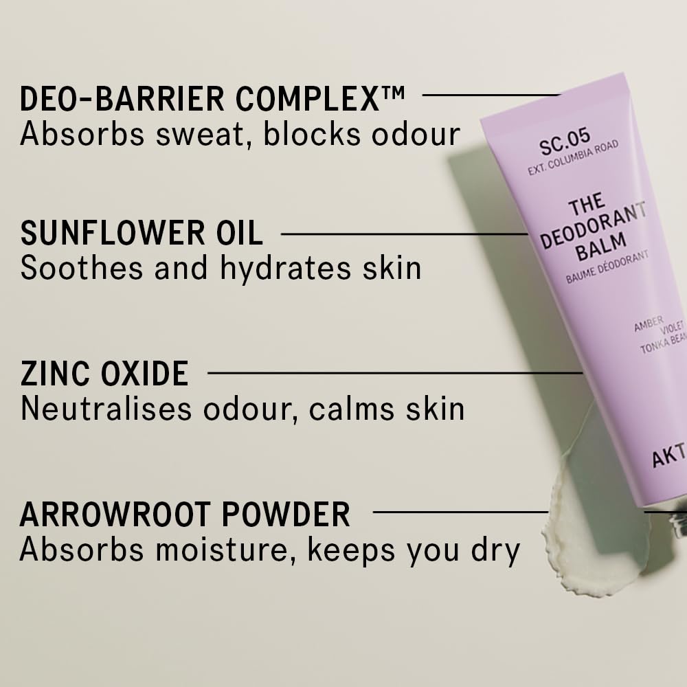 AKT, THE DEODORANT BALM. Award winning, multi-use, natural deodorant. Plastic Free. Gender Free. Aluminium Free. 100% effective - 1 tube lasts up to 3 Beauty and Personal Care AKT