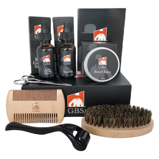 G.B.S Men's Beard Grooming Kit - Beard Oil, Growth Serum with Biotin, Balm, Brush and Comb Gift Set Beauty and Personal Care G.B.S