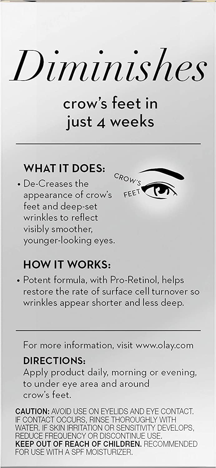 Olay Eyes Pro Retinol Eye Cream Anti-Wrinkle Treatment for Crow's Feet, 0.5 fl oz Beauty & Personal Care Olay