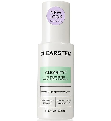 CLEARSTEM - CLEARITY The Blackhead Dissolver Mandelic Acid Serum - Vitamin C, Turmeric, Collagen Boost - All Skin Types - Facial Skin Care Products Beauty & Personal Care CLEARSTEM