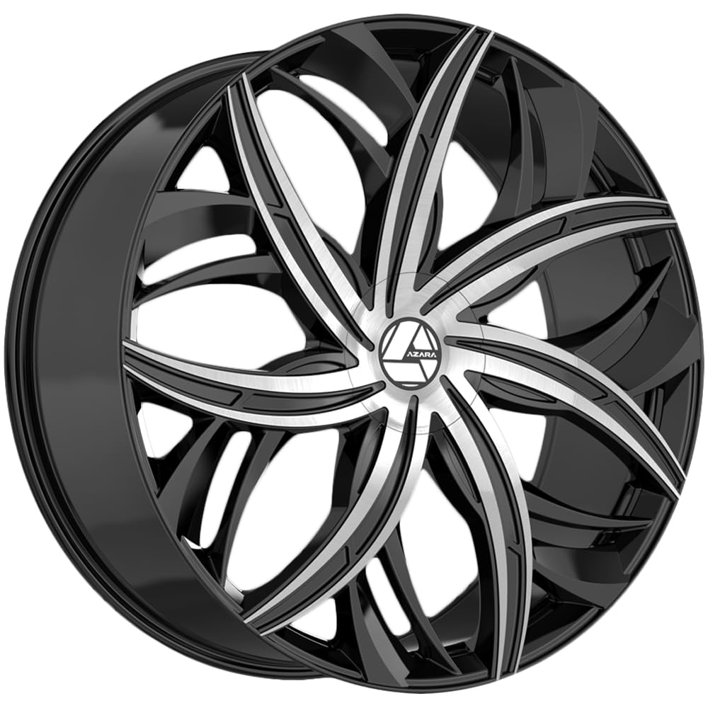 Azara AZA-541 20x8.5 5x112 5x114.3 +35 Cb 74.1 Gloss Black & Machined Beauty & Personal Care Azara