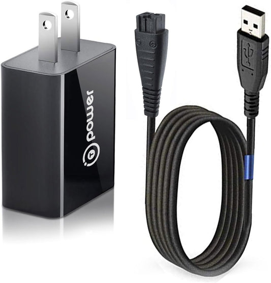 T POWER 5v Charger for Panasonic Arc3 Arc4 Arc5 WESLV81K7P58 ES-LV Series Re7-87 Re7-51 Re7-59 Es-lv97-k Es-lv65-s Es-lv67-k Electric Shaver Razor Ac Beauty and Personal Care T POWER