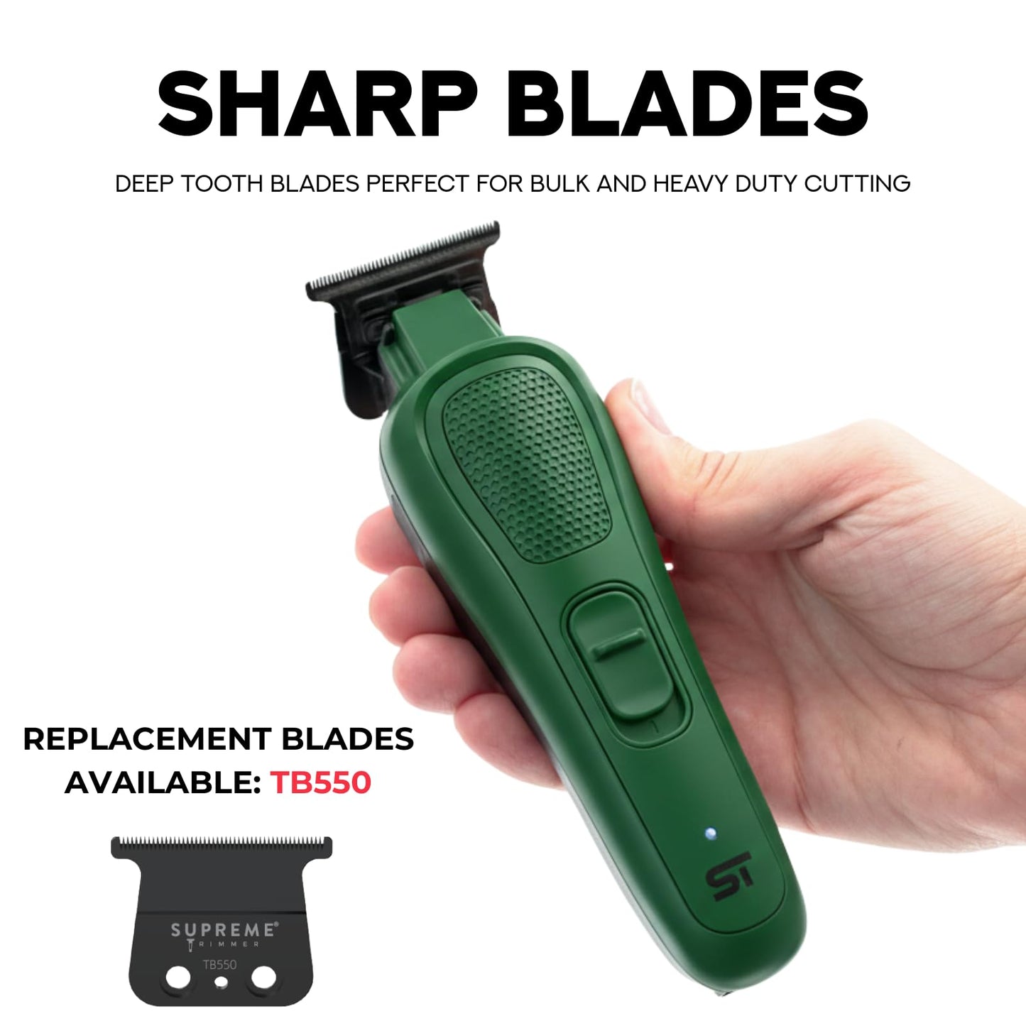 Supreme Trimmer Darkstar 82 Metal Body Barber Trimmer w. Magnetic Vector Motor - 180 Min Run Time, 9100 RPM Low Noise & Vibration - Professional Beard Beauty and Personal Care Supreme Trimmer