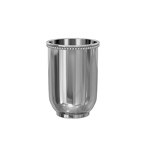 nu steel CHC5H 18/8 Stainless Steel Chic Collection Beaded, Decorative, Cup Holder, Tumblers for Bathroom Countertops, Desk, Dorm, and Vanity Shiny Beauty & Personal Care nu steel