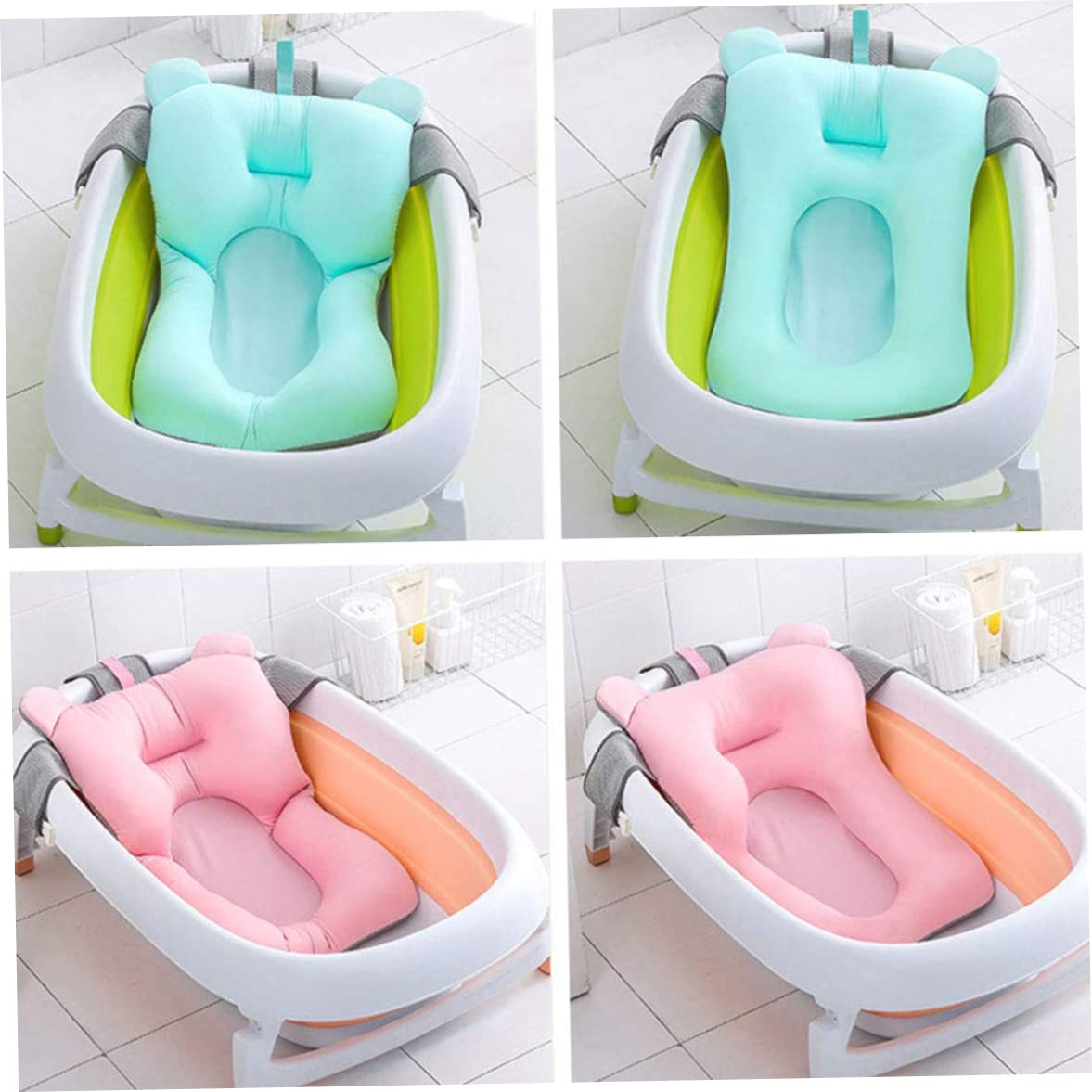 Baby Bath Pillow Newborn Baby Non-Slip Bath Pillow Boys Girls Unisex for 0-12 Months Blue Style 2, Bathing Beauty and Personal Care Eioflia