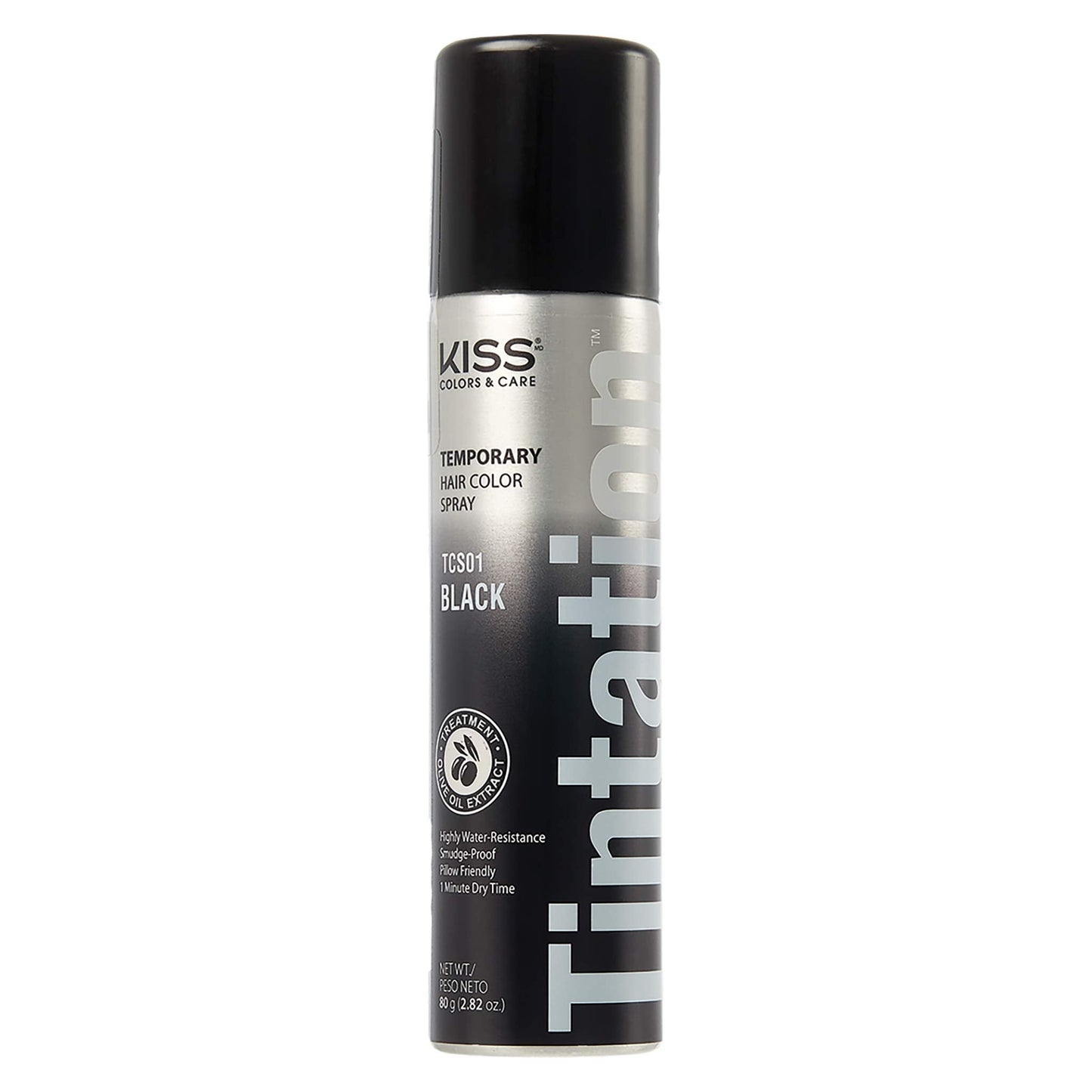 KISS Tintation Root Cover Up Gray Concealer Spray & Mascara Water-Resistant Smudge-Proof Easy Temporary Hair Color Change (Black) Beauty & Personal Care Red by Kiss