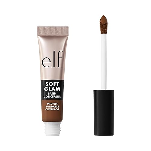 e.l.f. Soft Glam Satin Concealer, Medium Coverage For Blemishes & Under-Eye, Crease-Resistant, Long Lasting, Vegan , 54 Deep Neutral Beauty & Personal Care e.l.f.