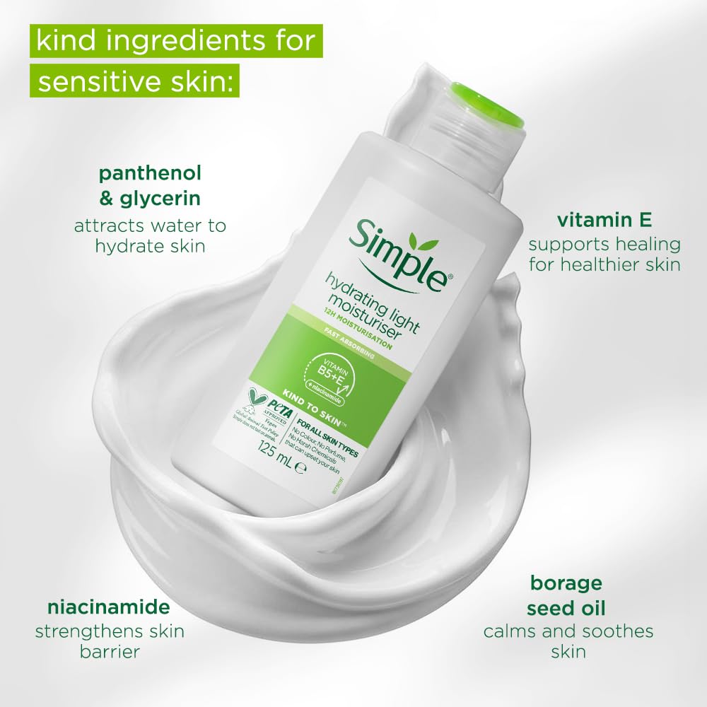Simple Kind To Skin Hydrating Light Moisturiser 125 ml by Simple Beauty & Personal Care Simple