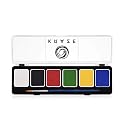 Kraze FX Fundamentals Professional 6 Color Primary Face Paint Palette (6 gm) with Brush - Water Activated, Hypoallergenic, Safe, Non-Toxic Face Beauty & Personal Care Kraze FX