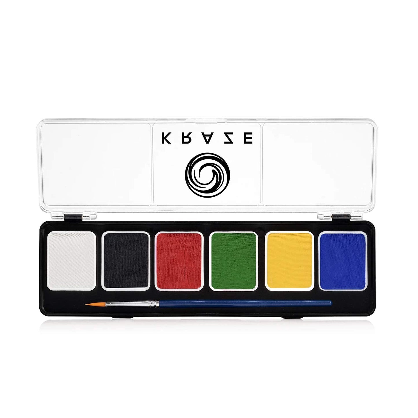 Kraze FX Fundamentals Professional 6 Color Primary Face Paint Palette (6 gm) with Brush - Water Activated, Hypoallergenic, Safe, Non-Toxic Face Beauty & Personal Care Kraze FX