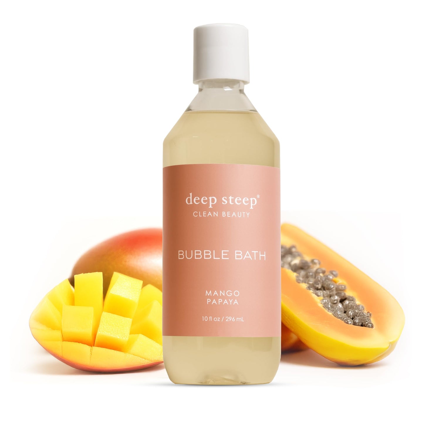 Deep Steep Bubble Bath, Mango Papaya, 10 oz - Soothing Soak with Shea Butter, Argan Oil, Aloe Vera & Coconut Oil - Vegan, Sulfate-Free, PH-Balanced Beauty and Personal Care Deep Steep