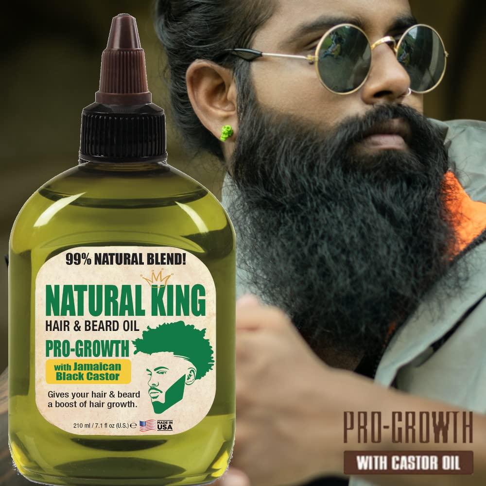 SFC Natural King Pro-Growth Hair & Beard Oil with Jamaican Black Castor Oil 7.1 oz. Beauty & Personal Care SFC
