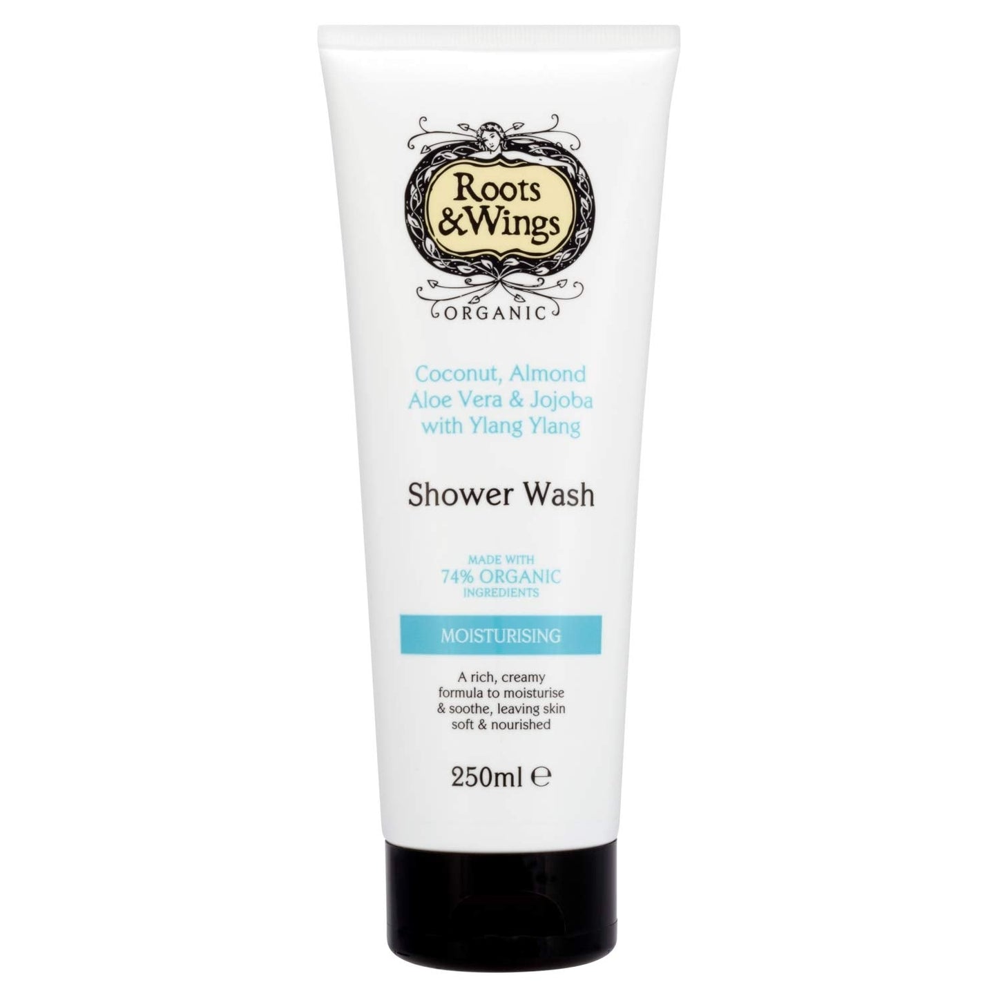 Roots and Wings Organic Moisturising Coconut/Aloe Vera/Almond and Jojoba with Ylang Ylang Shower Wash 250ml Beauty & Personal Care Roots & Wings