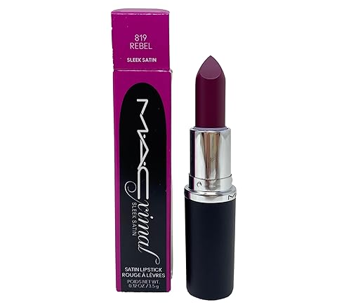 MAC Cosmetics M.A.Cximal Sleek Satin Lipstick - 819 Rebel (midtonal cream plum) 0.12 oz / 3.5g Beauty & Personal Care MAC